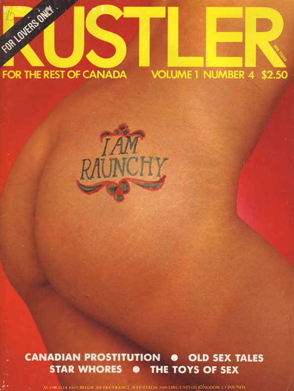 Rustler Vol. 1 # 4 magazine back issue Rustler magizine back copy rustler magazine 1979 back issues hot 70s pornstars john holmes interview xxx pix explicit for lover