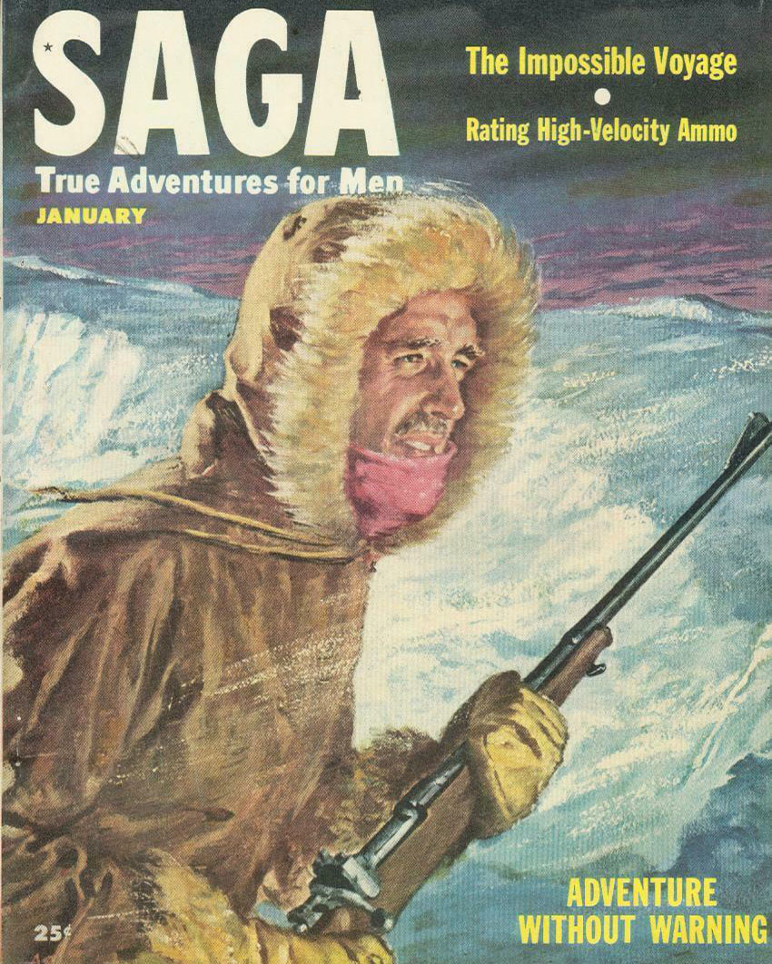 Saga January 1953 magazine back issue Saga magizine back copy 