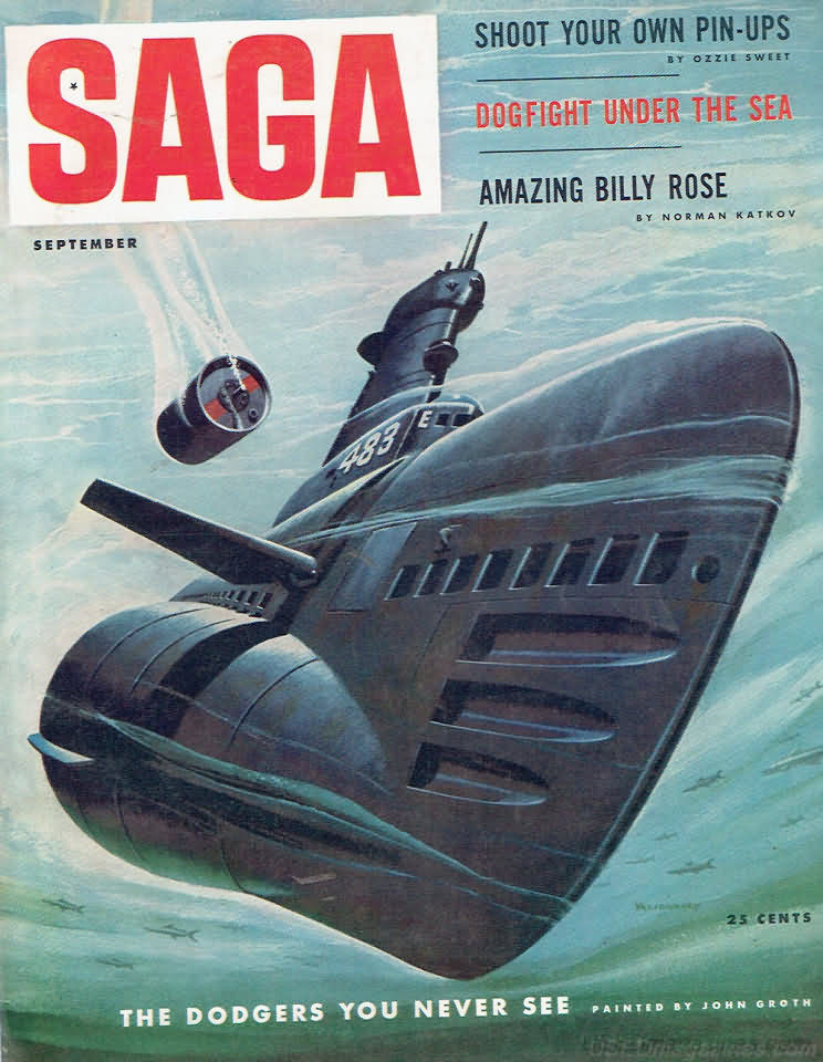 Saga September 1953 magazine back issue Saga magizine back copy 