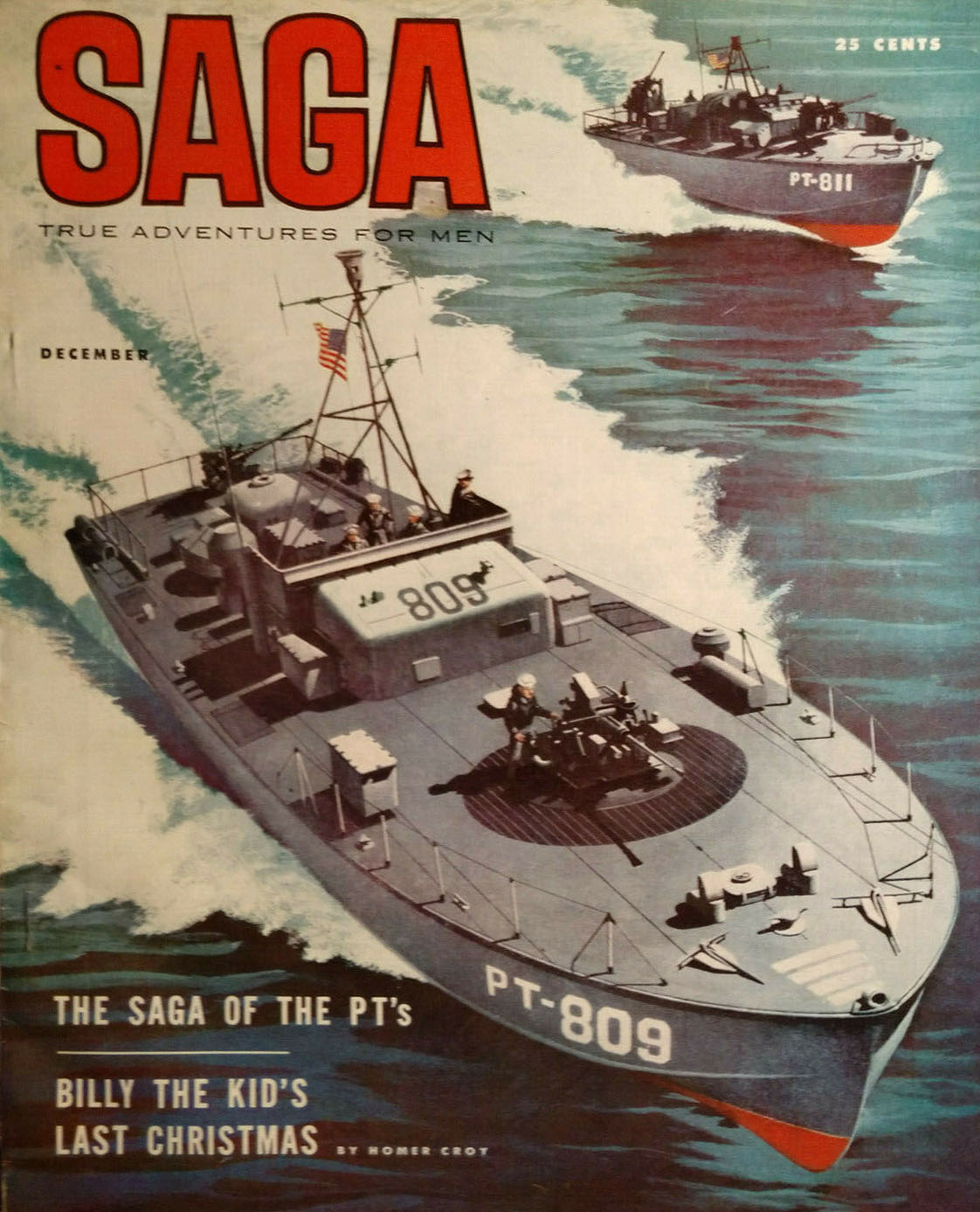 Saga December 1953 magazine back issue Saga magizine back copy 