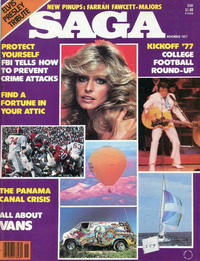 Farrah Fawcett magazine cover appearance Saga November 1977