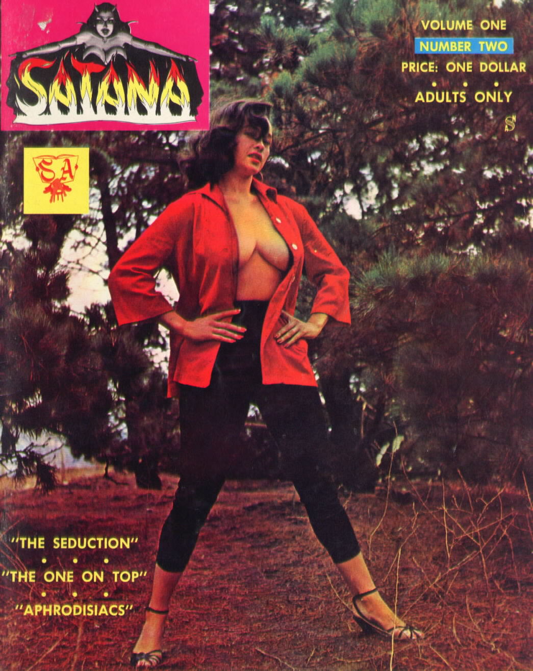 Satana Vol. 1 # 2 magazine back issue Satana magizine back copy 