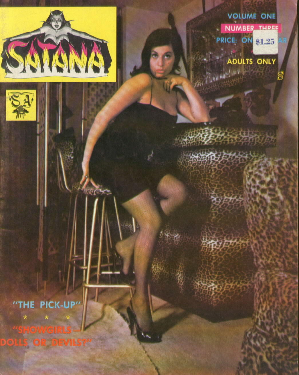 Satana Vol. 1 # 3 magazine back issue Satana magizine back copy 