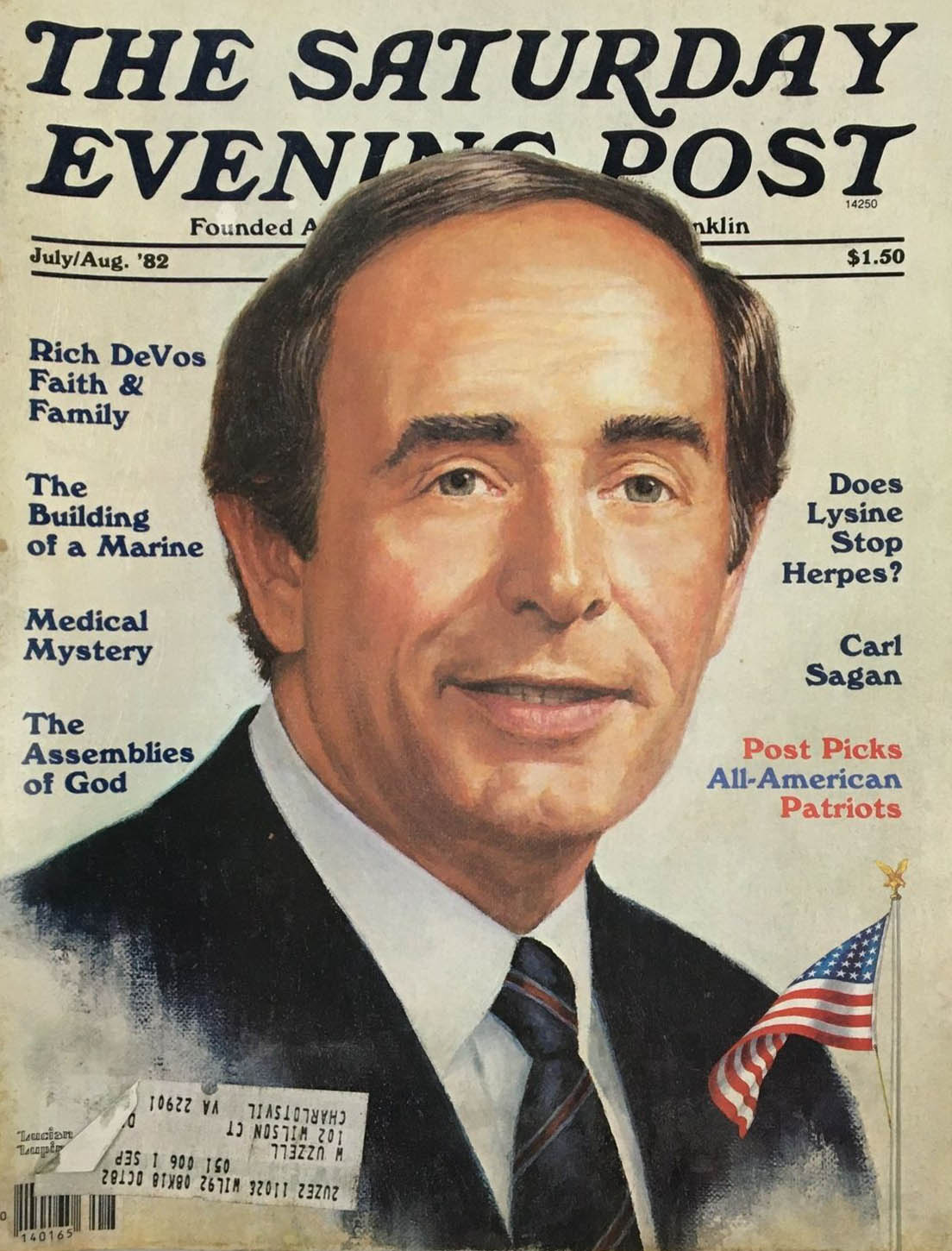 Saturday Evening Post Julyaugust 1982 Rich Devos Faith And Fami