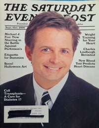 Michael J. Fox magazine cover appearance Saturday Evening Post September/October 2000