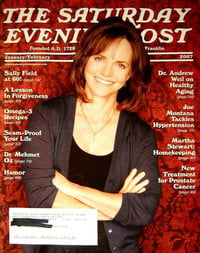Sally Field magazine cover appearance Saturday Evening Post January/February 2007