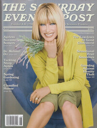 Suzanne Somers magazine cover appearance Saturday Evening Post June 2007