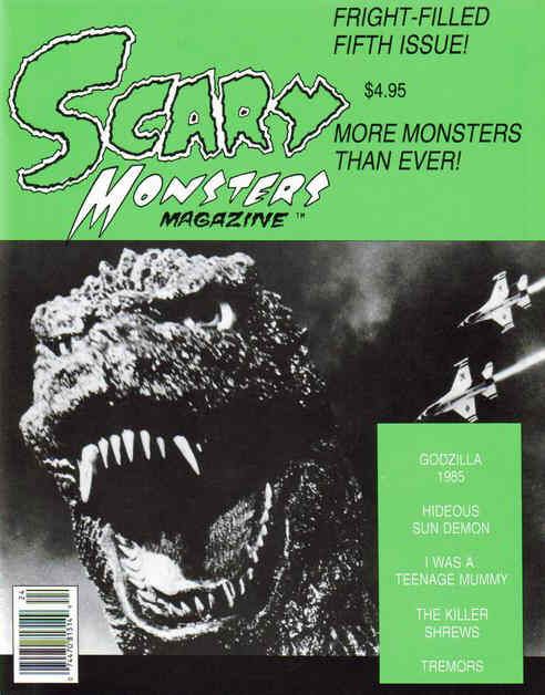 Scary Monsters # 5 magazine back issue Scary Monsters magizine back copy 