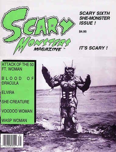 Scary Monsters # 6 magazine back issue Scary Monsters magizine back copy 