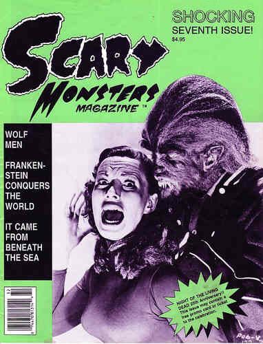 Scary Monsters # 7 magazine back issue Scary Monsters magizine back copy 