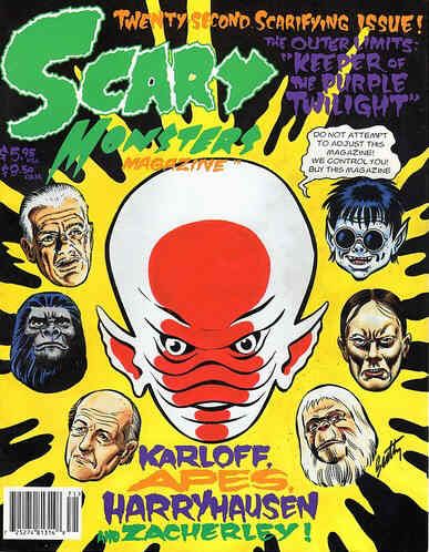 Scary Monsters # 22 magazine back issue Scary Monsters magizine back copy 