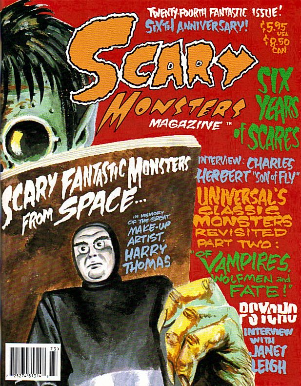 Scary Monsters # 24 magazine back issue Scary Monsters magizine back copy 