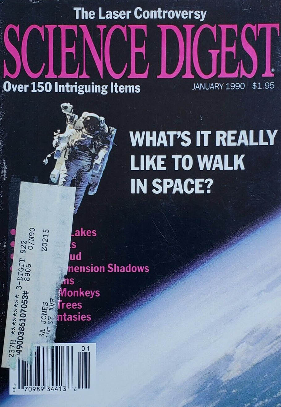 Science Digest January 1990 magazine back issue Science Digest magizine back copy 