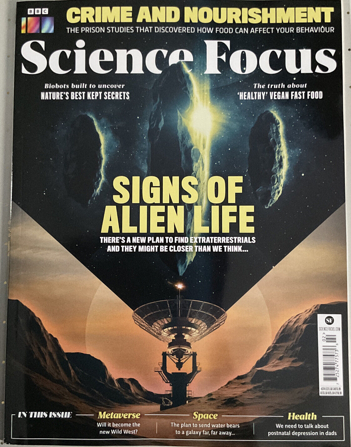 Science Focus February 2022 magazine back issue Science Focus magizine back copy Science Focus February 2022 Science Magazine Back Issue Published in the UK by the BBC and Immediate Media Company. Crime and nourishment.