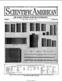 Scientific American August 1920 magazine back issue cover image