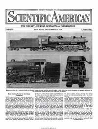 Scientific American September 1920 magazine back issue cover image