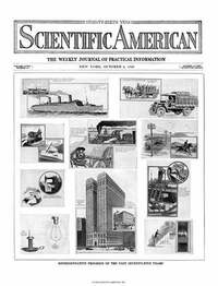 Scientific American October 1920 magazine back issue cover image