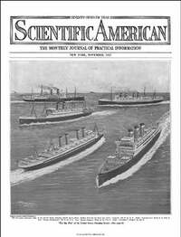 Scientific American November 1921 magazine back issue cover image