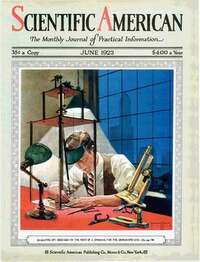 Scientific American June 1923 magazine back issue cover image