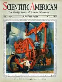 Scientific American November 1923 magazine back issue cover image