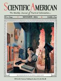 Scientific American November 1924 magazine back issue cover image