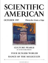 Scientific American October 1927 magazine back issue cover image