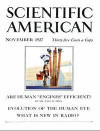 Scientific American November 1927 magazine back issue cover image