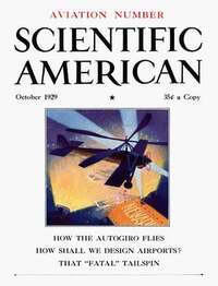 Scientific American October 1929 magazine back issue cover image