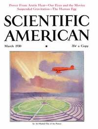 Scientific American March 1930 magazine back issue cover image