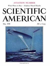 Scientific American May 1930 magazine back issue cover image