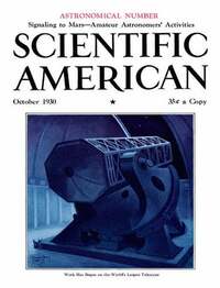 Scientific American October 1930 magazine back issue cover image