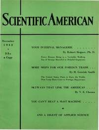 Scientific American December 1932 magazine back issue cover image