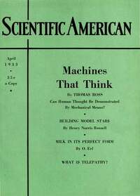 Scientific American April 1933 Magazine Back Copies Magizines Mags