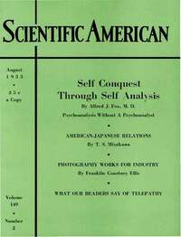 Scientific American August 1933 Magazine Back Copies Magizines Mags