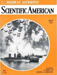 Scientific American July 1938 magazine back issue cover image