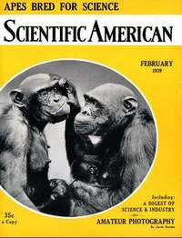 Scientific American February 1939 magazine back issue cover image