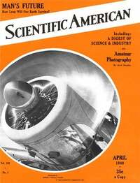 Scientific American April 1940 magazine back issue cover image