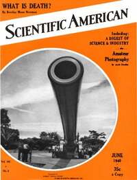 Scientific American June 1940 magazine back issue cover image