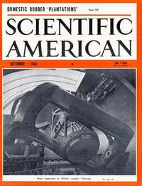 Scientific American September 1942 magazine back issue cover image