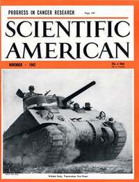 Scientific American November 1942 magazine back issue cover image