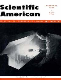 Scientific American February 1947 magazine back issue cover image