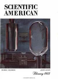 Scientific American February 1955 magazine back issue cover image