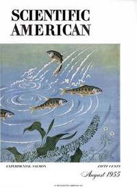 Scientific American August 1955 magazine back issue cover image