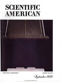 Scientific American September 1959 magazine back issue cover image