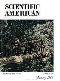 Scientific American January 1963 magazine back issue cover image