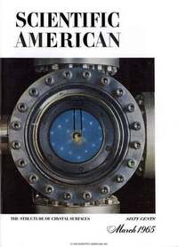 Scientific American March 1965 magazine back issue cover image