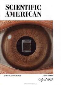 Scientific American April 1965 magazine back issue cover image