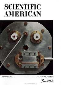 Scientific American June 1968 magazine back issue cover image