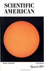 Scientific American September 1971 magazine back issue cover image