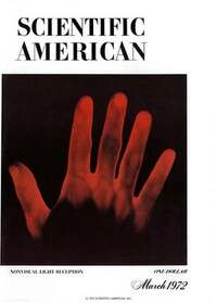 Scientific American March 1972 magazine back issue cover image